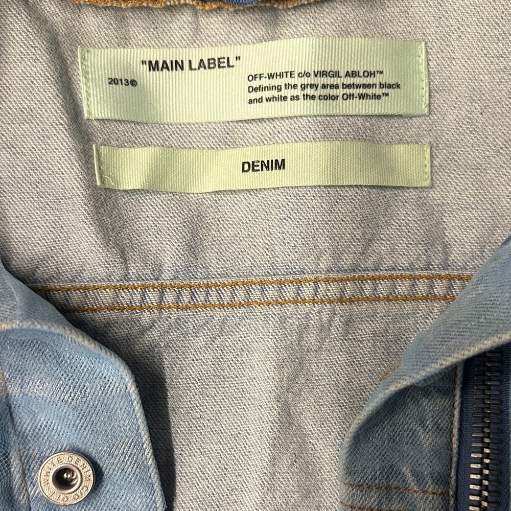 Off-White Light Blue Denim Jacket - image 2